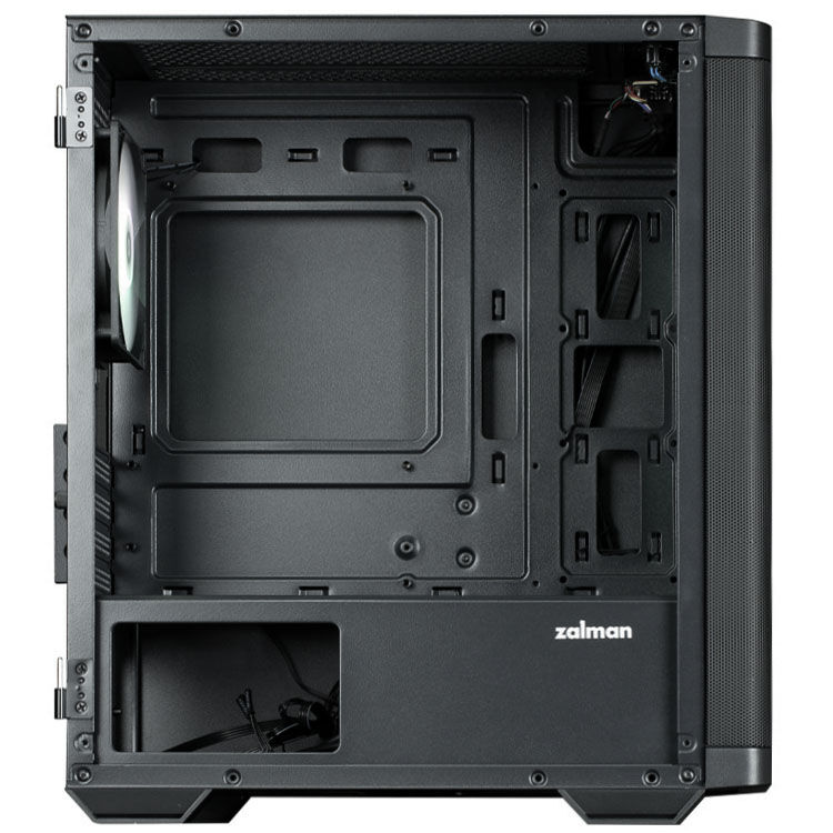 Zalman M4 PC Case, Mini-Tower, mATX, RGB, Tempered Glass - Black