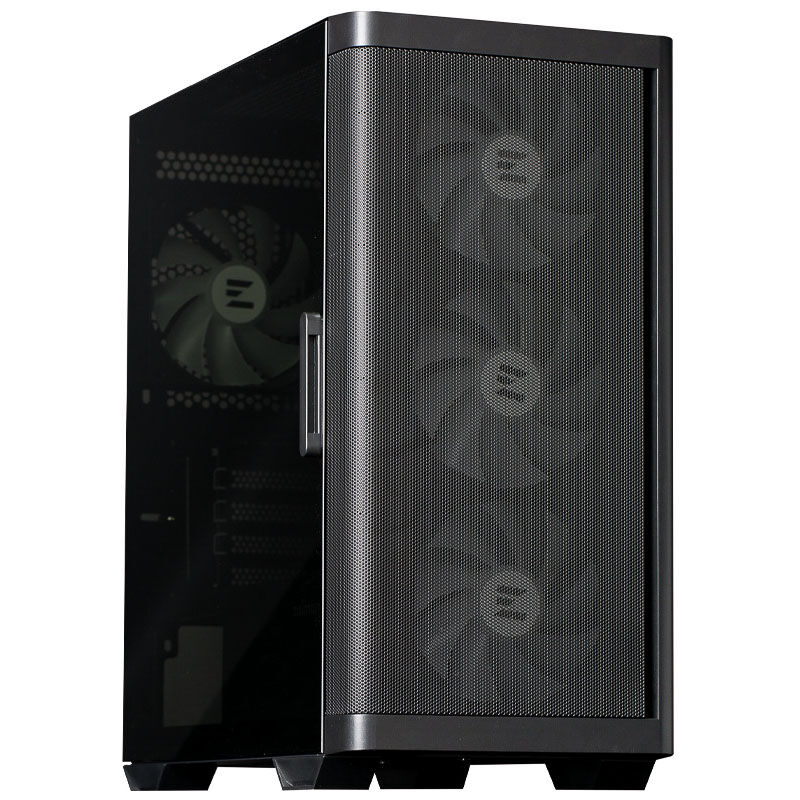 Zalman M4 PC Case, Mini-Tower, mATX, RGB, Tempered Glass - Black