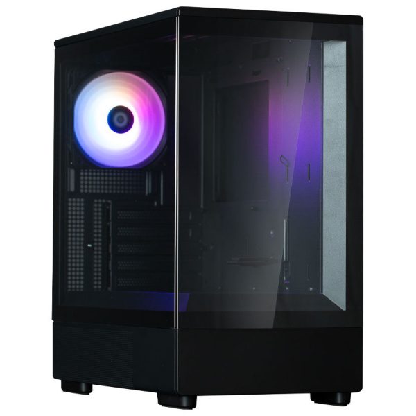Zalman P10 PC Case, Mini-Tower, mATX, RGB, Tempered Glass – Black