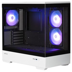 Zalman P30 PC Case, Mini-Tower, mATX, Tempered Glass - Black / White