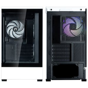 Zalman P30 PC Case, Mini-Tower, mATX, Tempered Glass - Black / White