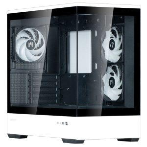 Zalman P30 PC Case, Mini-Tower, mATX, Tempered Glass - Black / White