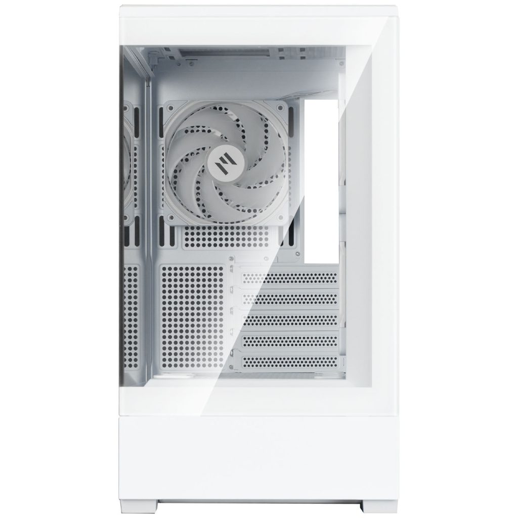 Zalman P30 V2 PC Case, Mini-Tower, mATX, RGB, Tempered Glass - White