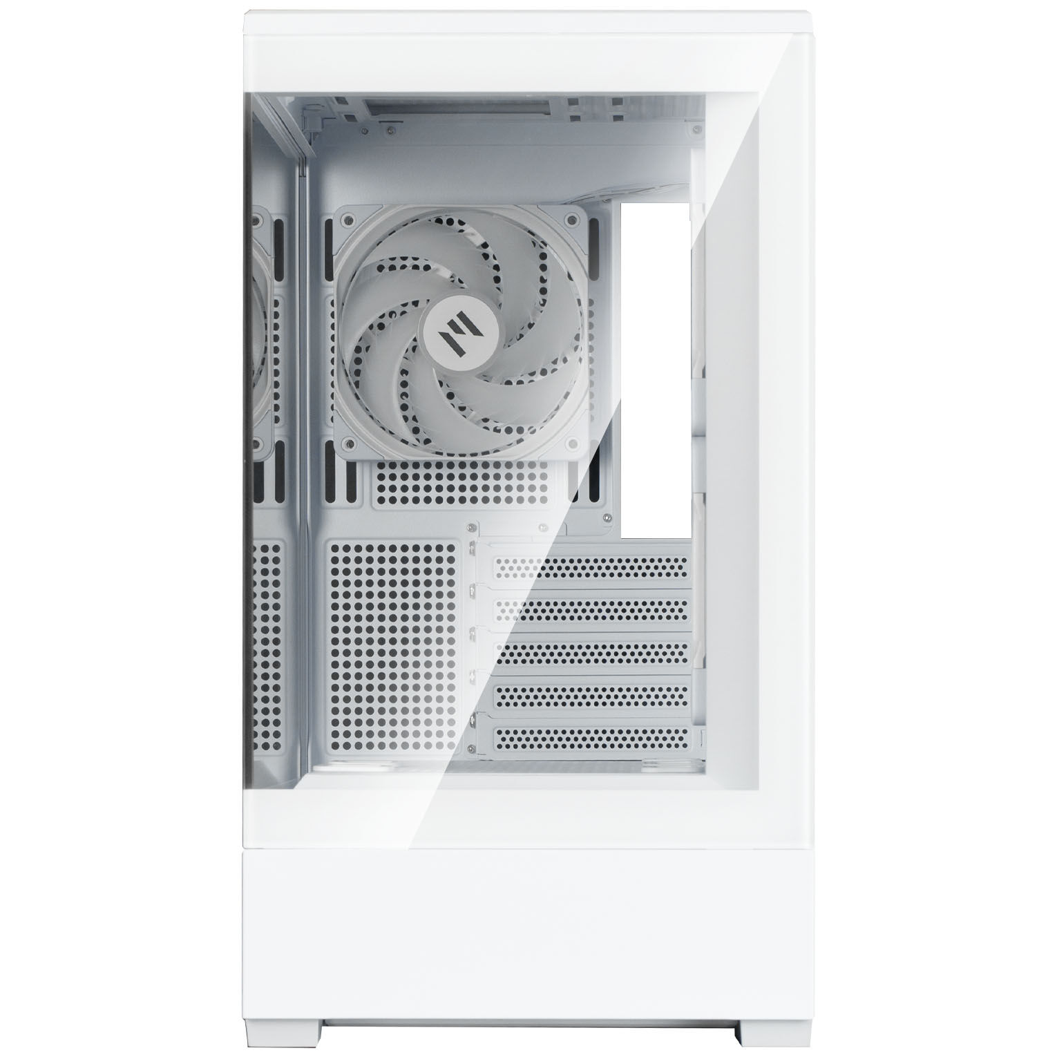 Zalman P30 V2 PC Case, Mini-Tower, mATX, RGB, Tempered Glass - White