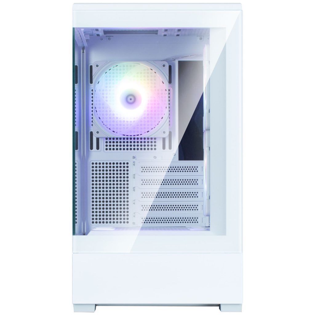 Zalman P30 V2 PC Case, Mini-Tower, mATX, RGB, Tempered Glass - White