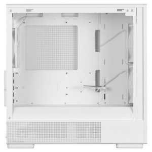 Zalman P10 Namu PC case, mini-tower, mATX, tempered glass - white, wood