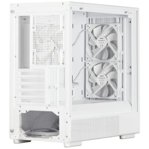 Zalman P10 Namu PC case, mini-tower, mATX, tempered glass - white, wood