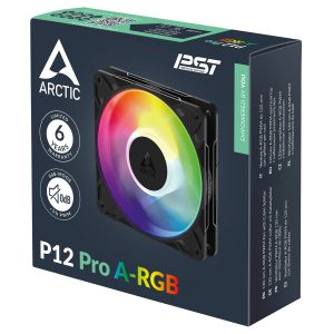 ARCTIC P12 Pro Fan, PWM, ARGB - 120mm, black