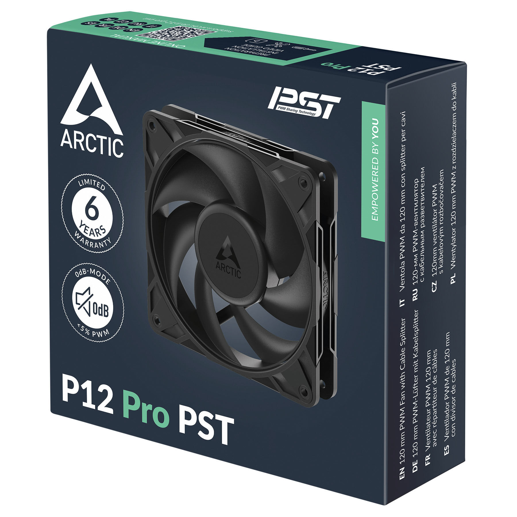 ARCTIC P12 Pro PST PWM Fan - 120mm, black