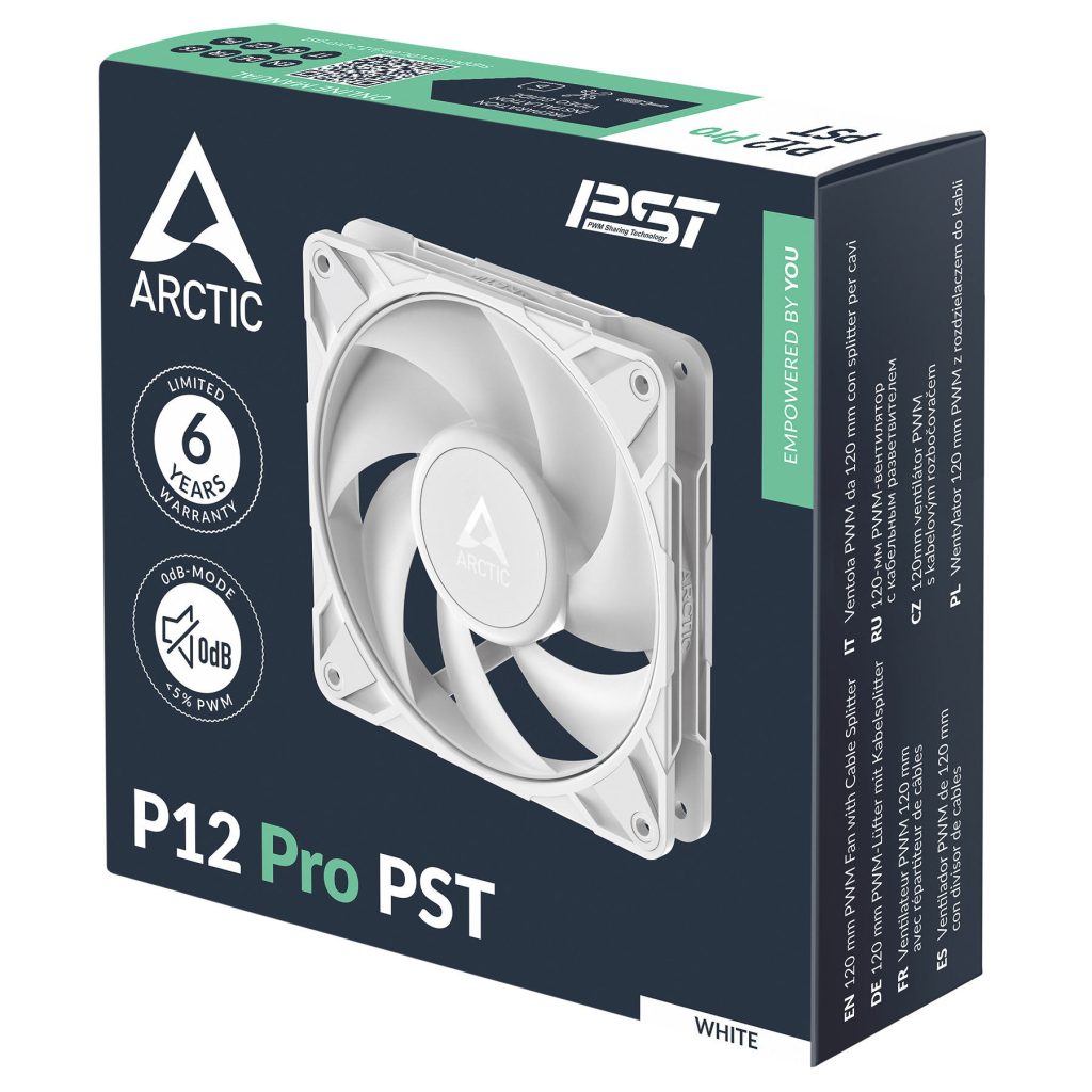 ARCTIC P12 Pro PST PWM Fan - 120mm, white
