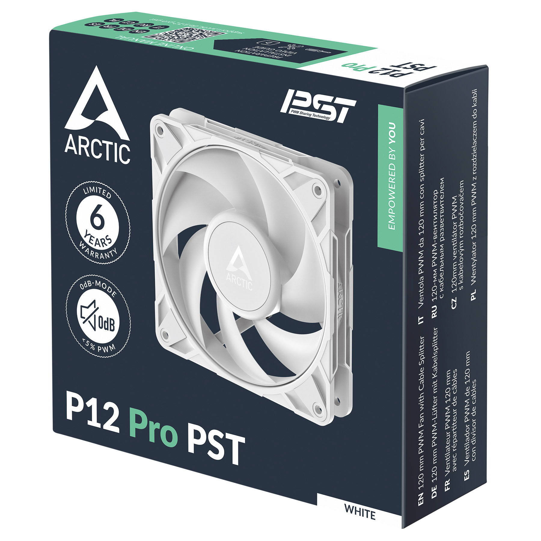 ARCTIC P12 Pro PST PWM Fan - 120mm, white