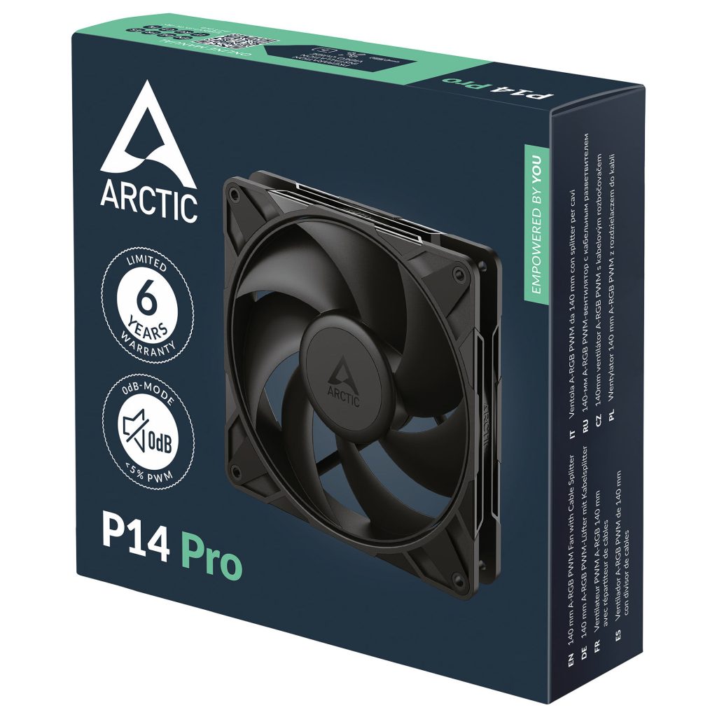 ARCTIC P14 Pro PWM fan - 140mm, black
