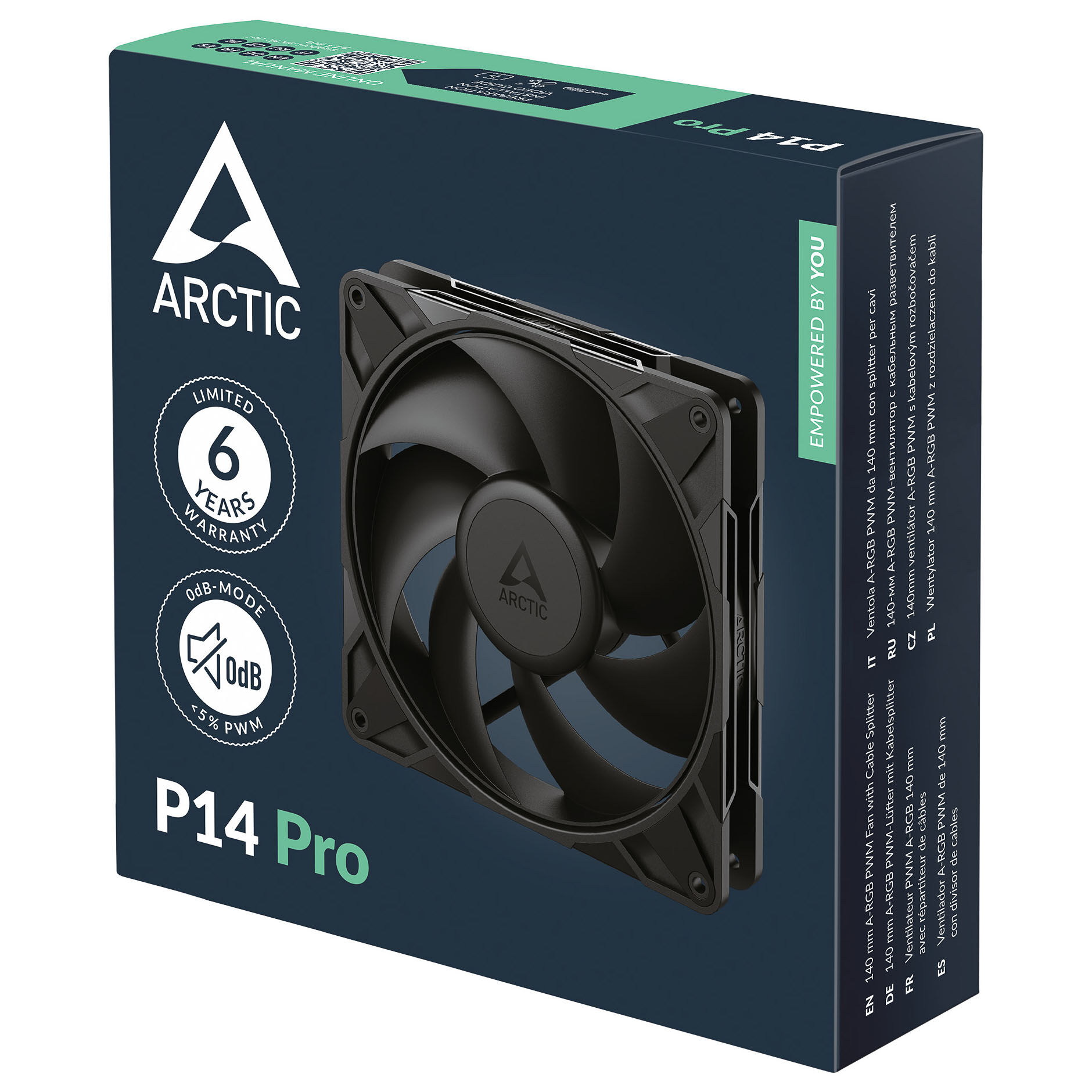 ARCTIC P14 Pro PWM fan - 140mm, black