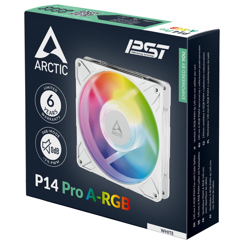 ARCTIC P14 Pro A-RGB PWM Fan - 140mm, white