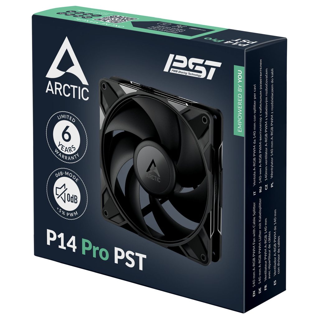 ARCTIC P14 Pro PST PWM fan - 140mm, black