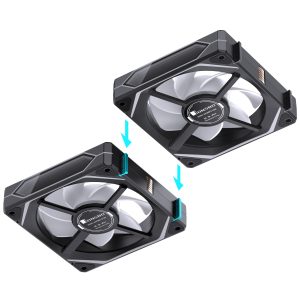 Jonsbo ZL-120B Fan, PWM, ARGB - 120mm, Black, 3-pack : image 13