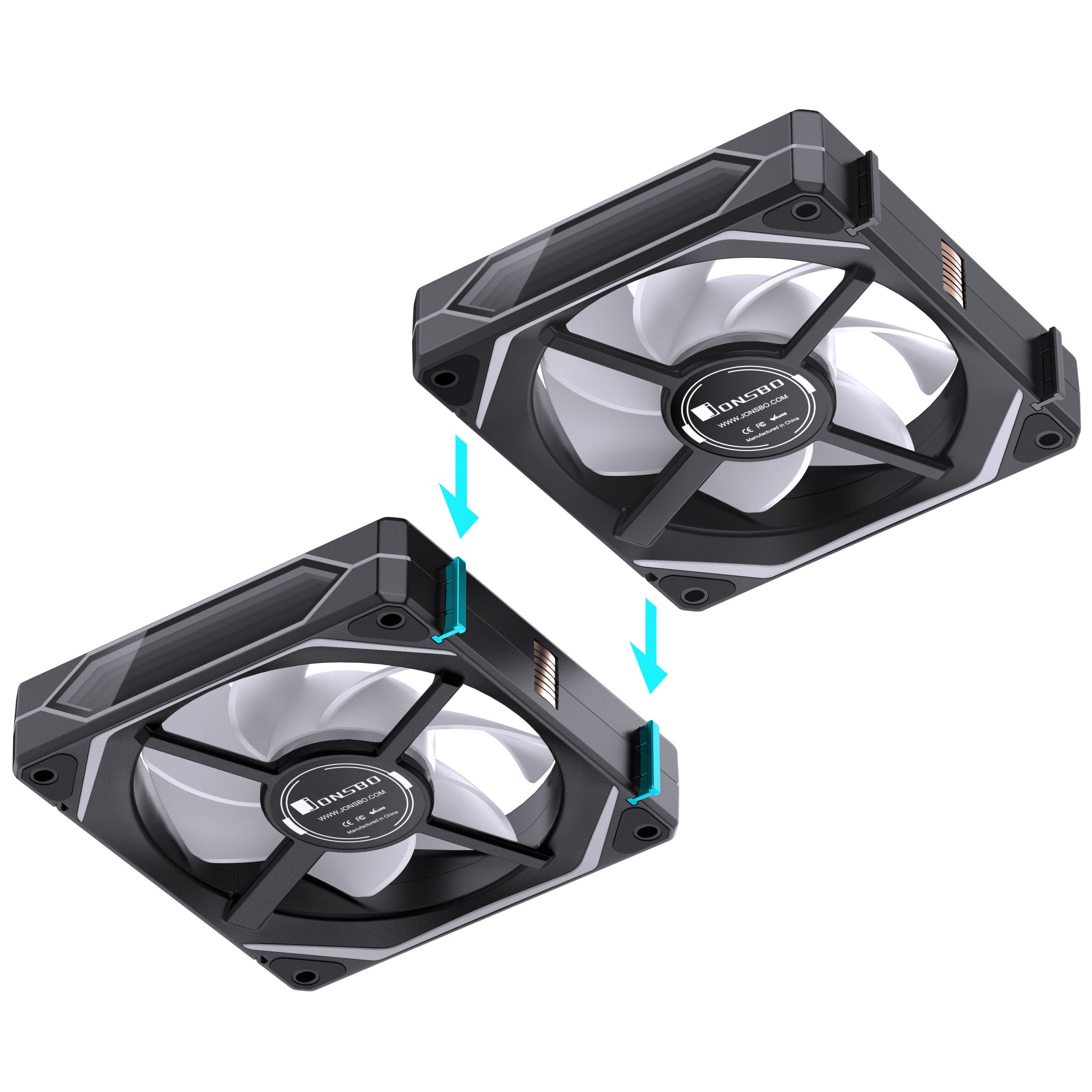 Jonsbo ZL-120B Fan, PWM, ARGB - 120mm, Black, 3-pack : image 13