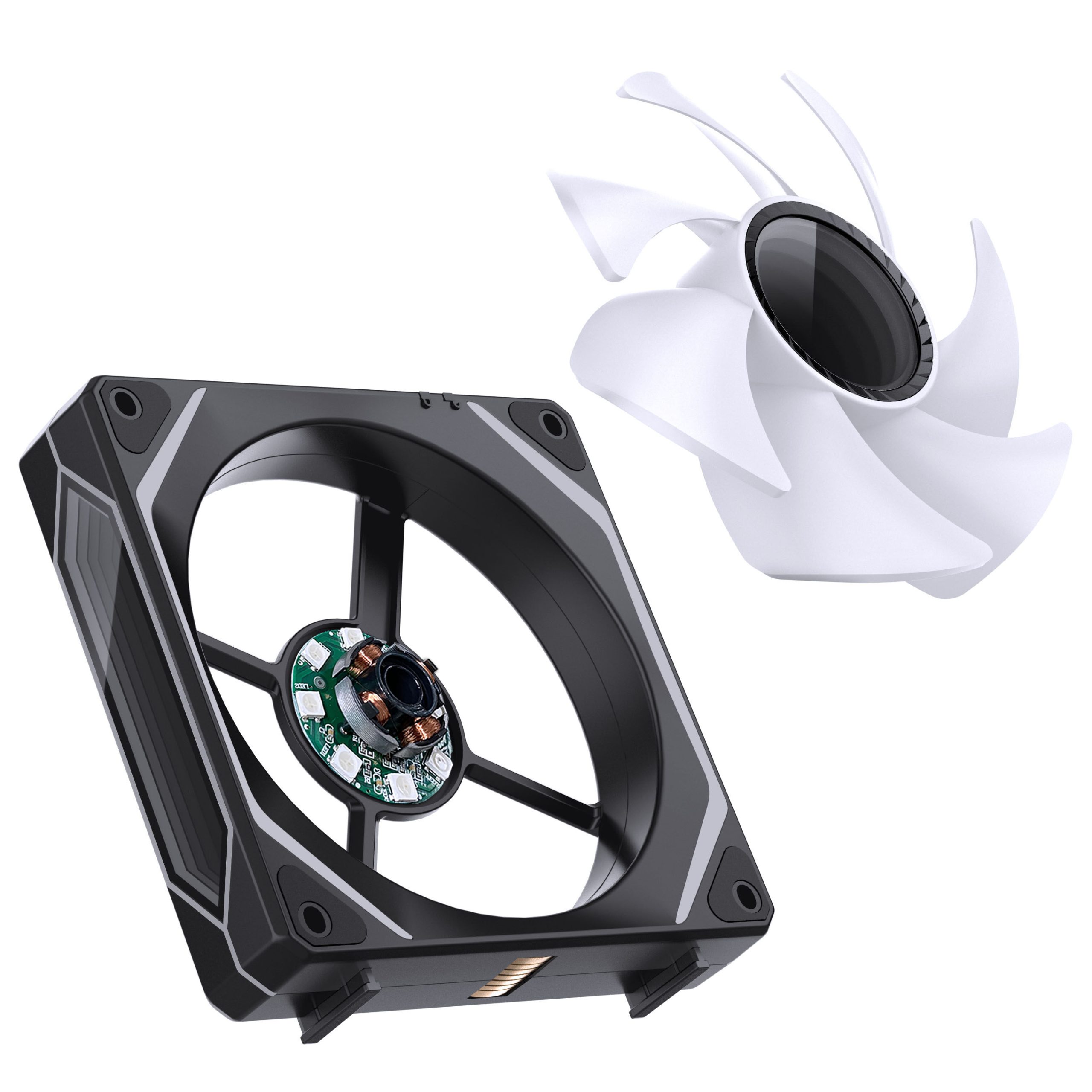 Jonsbo ZL-120B Fan, PWM, ARGB - 120mm, Black, 3-pack : image 14