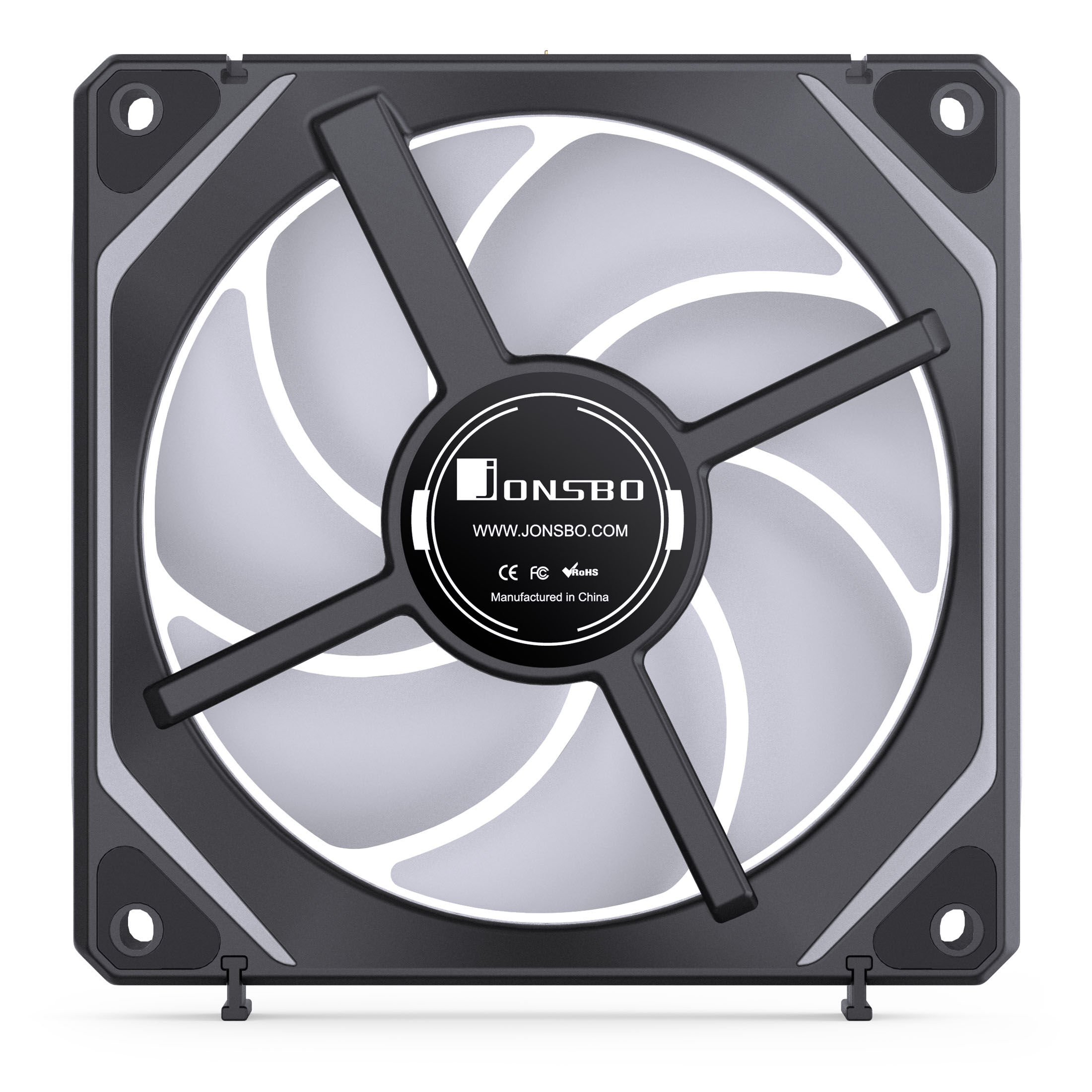 Jonsbo ZL-120BR fan, reverse blade, PWM, ARGB - 120mm, black, 3-pack