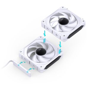 Jonsbo ZL-120W Fan, PWM, ARGB - 120mm, white, 3-pack