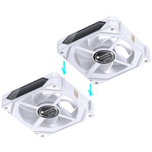 Jonsbo ZL-120W Fan, PWM, ARGB - 120mm, white, 3-pack