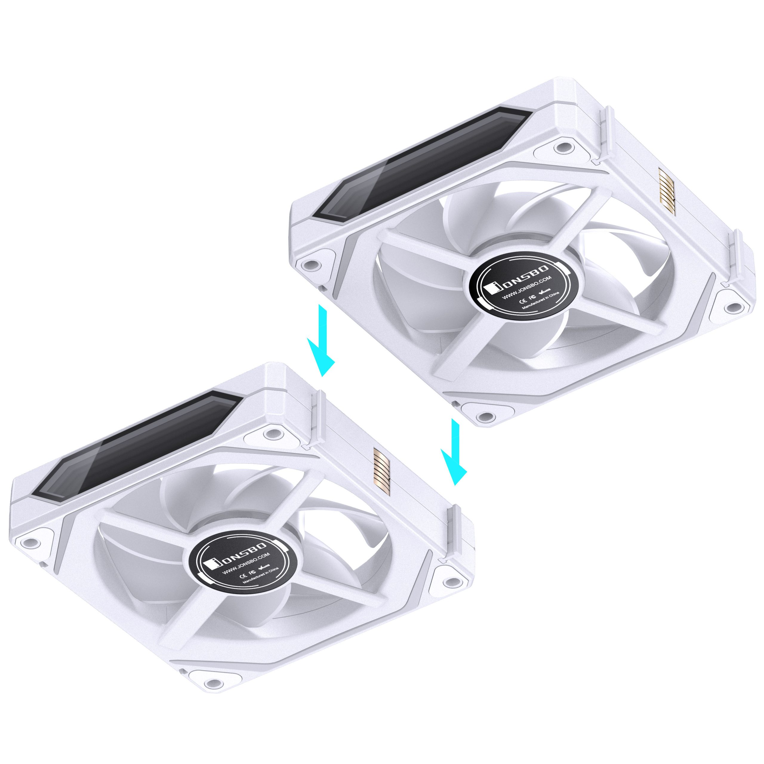 Jonsbo ZL-120W Fan, PWM, ARGB - 120mm, white, 3-pack