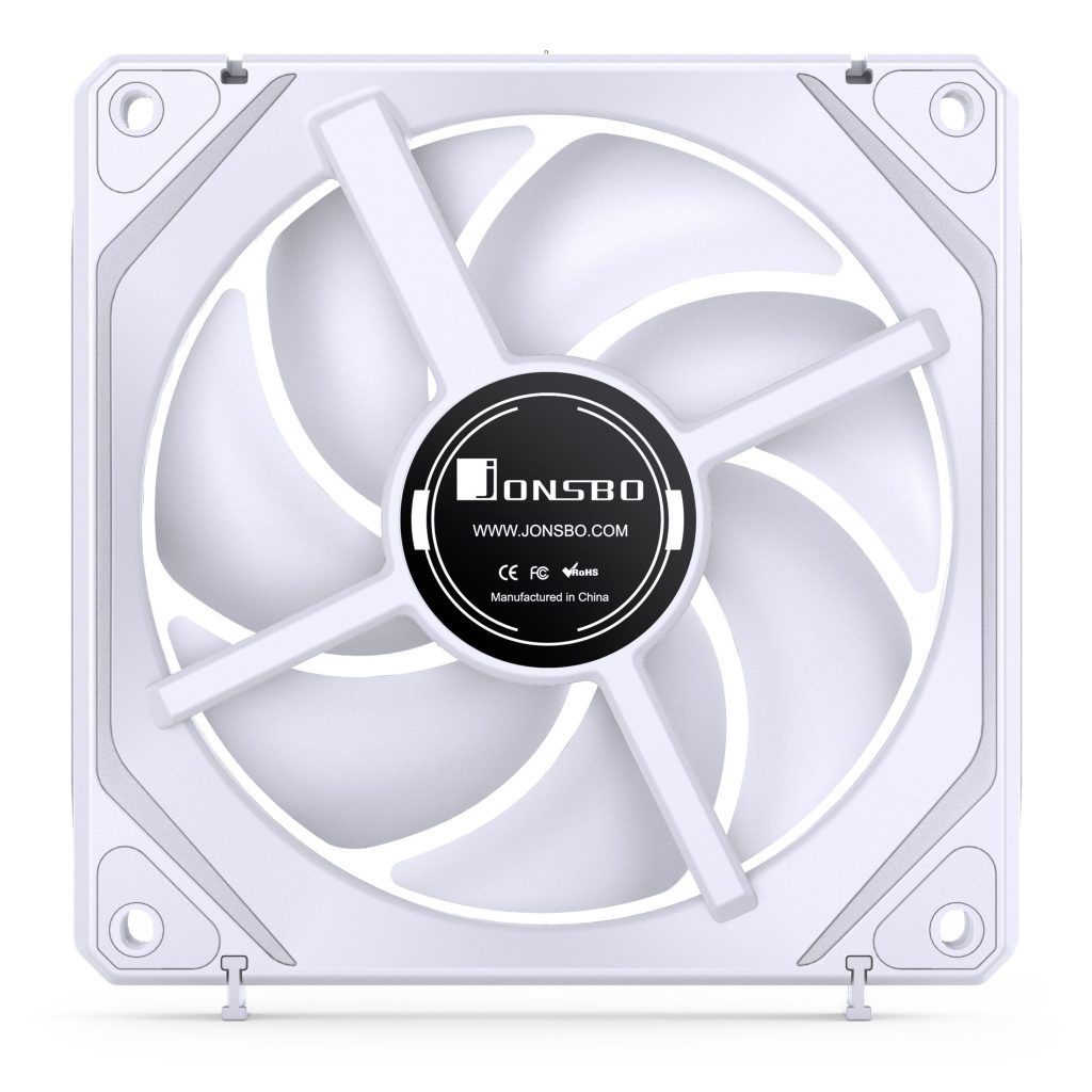 Jonsbo ZL-120WR Fan, Reverse Blade, PWM, ARGB - 120mm, White. 3-pack