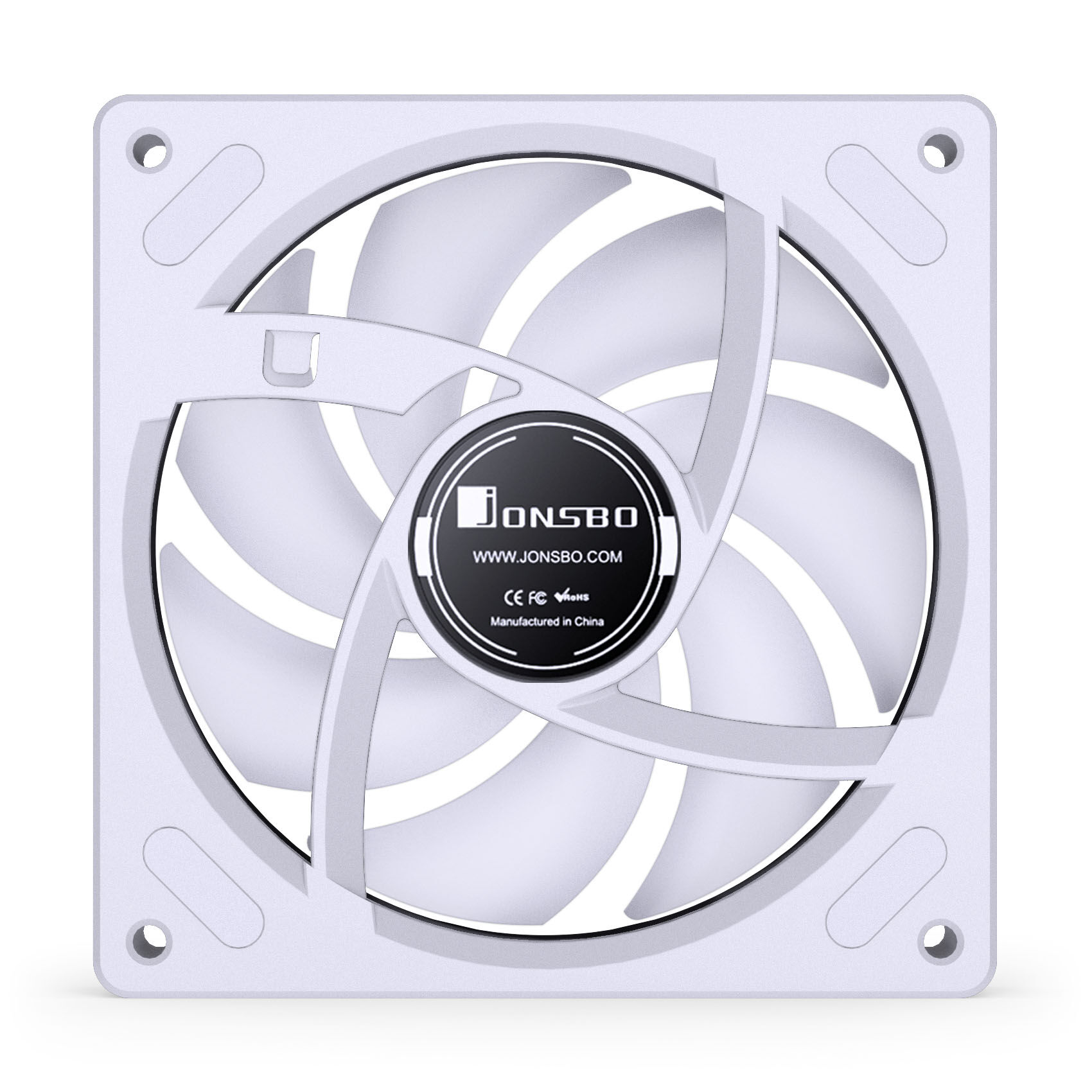 Jonsbo ZB-120 fan, reverse blade, PWM, ARGB - 120mm, white