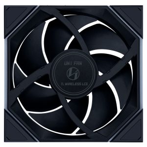 Lian Li UNI FAN TL LCD Wireless Fan, ARGB, PWM - Reverse Blade, 140mm, Black