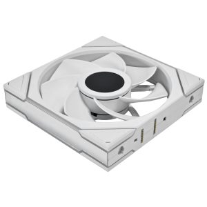 Lian Li UNI FAN TL LCD Wireless Fan, ARGB, PWM - Reverse Blade, 140mm, White