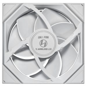 Lian Li UNI FAN TL LCD Wireless Fan, ARGB, PWM - Reverse Blade, 140mm, White