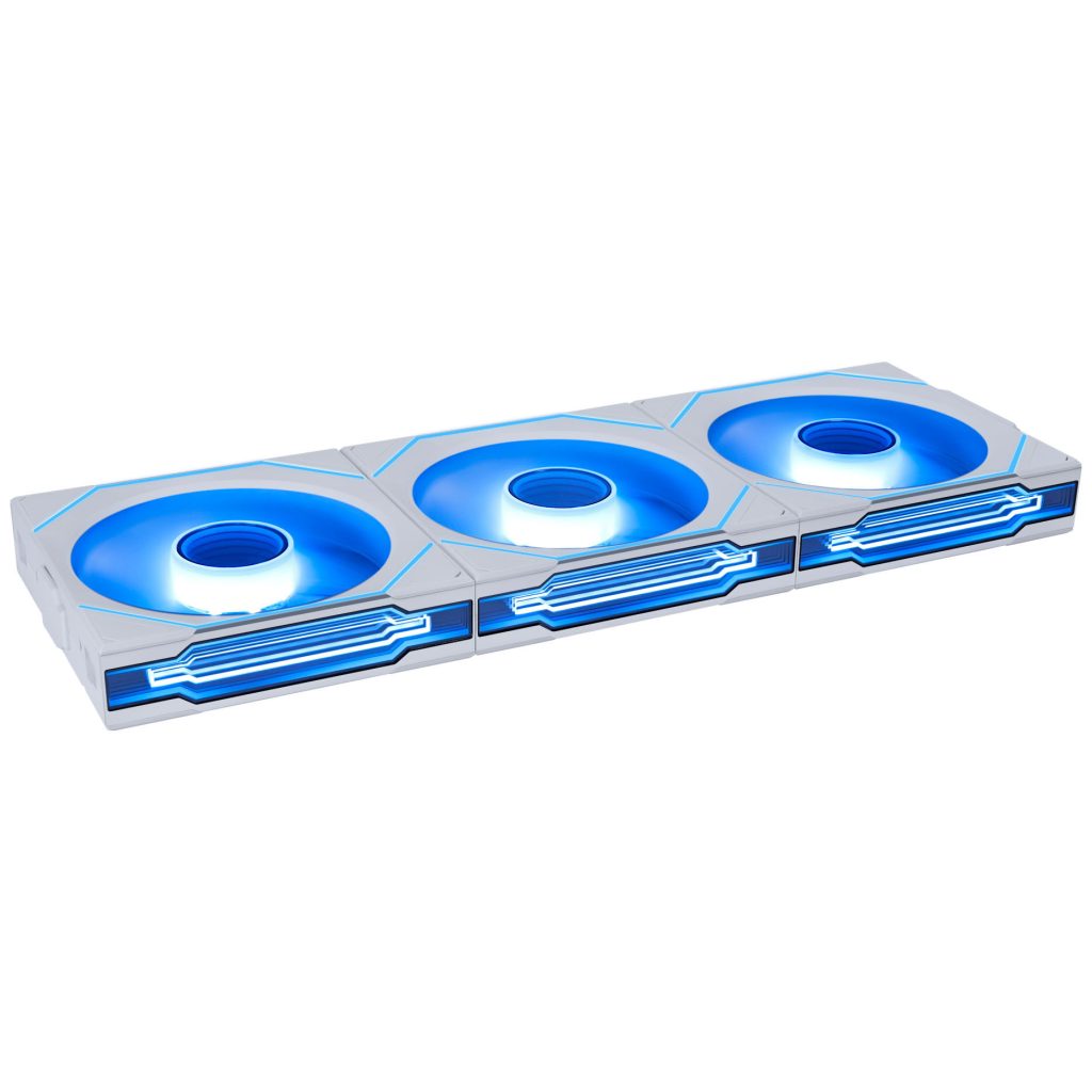 Lian Li UNI FAN SL-INF Wireless Fan, ARGB, PWM - 3-pack, with controller, reverse blade, 120mm, white