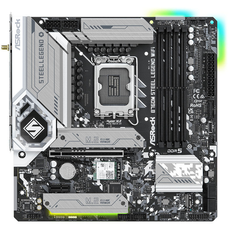 ASRock B760M Steel Legend WiFi, Intel B760 motherboard - Socket 1700, DDR5 : image 3