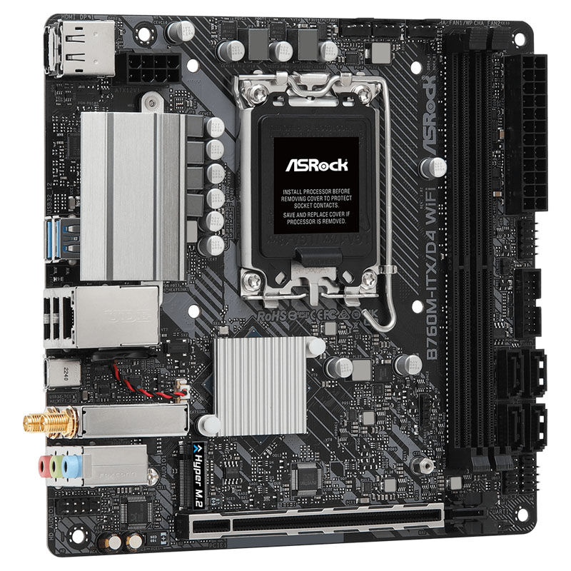 ASRock B760M-ITX/D4 WiFi, Intel B760 motherboard - Socket 1700, DDR4