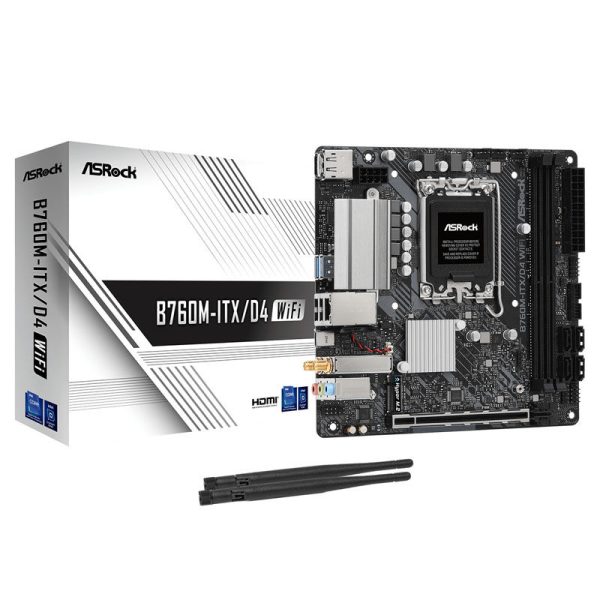 ASRock B760M-ITX/D4 WiFi, Intel B760 motherboard – Socket 1700, DDR4