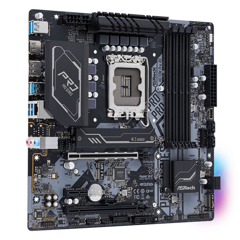 ASRock H670M Pro RS, Intel H670 motherboard - Socket 1700, DDR4 : image 2