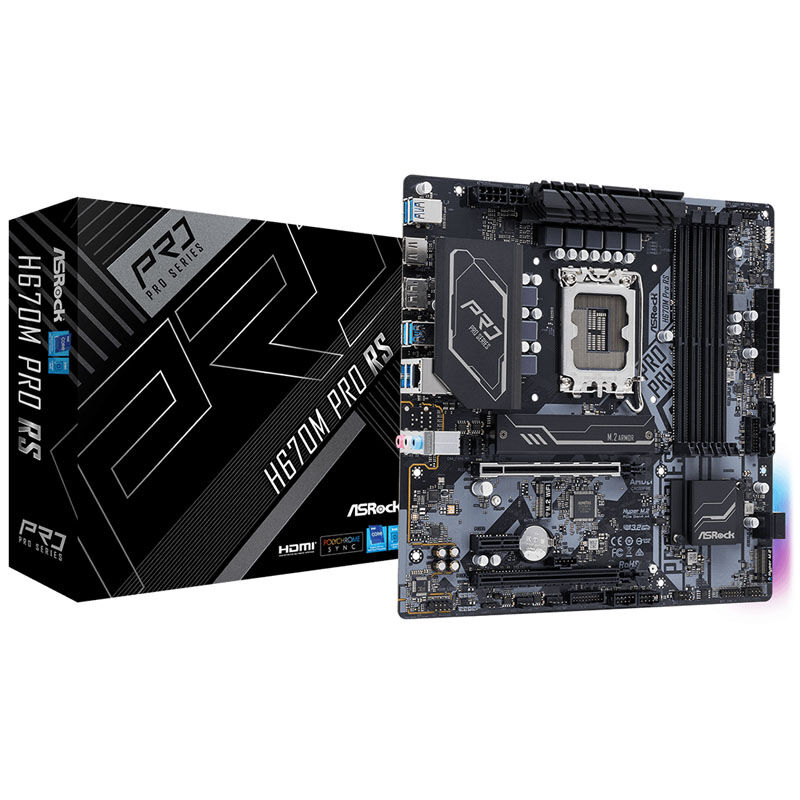 ASRock H670M Pro RS, Intel H670 motherboard - Socket 1700, DDR4 : image 1