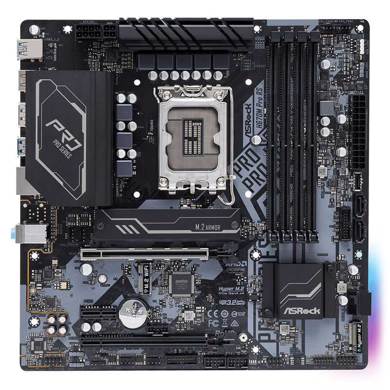 ASRock H670M Pro RS, Intel H670 motherboard - Socket 1700, DDR4 : image 3