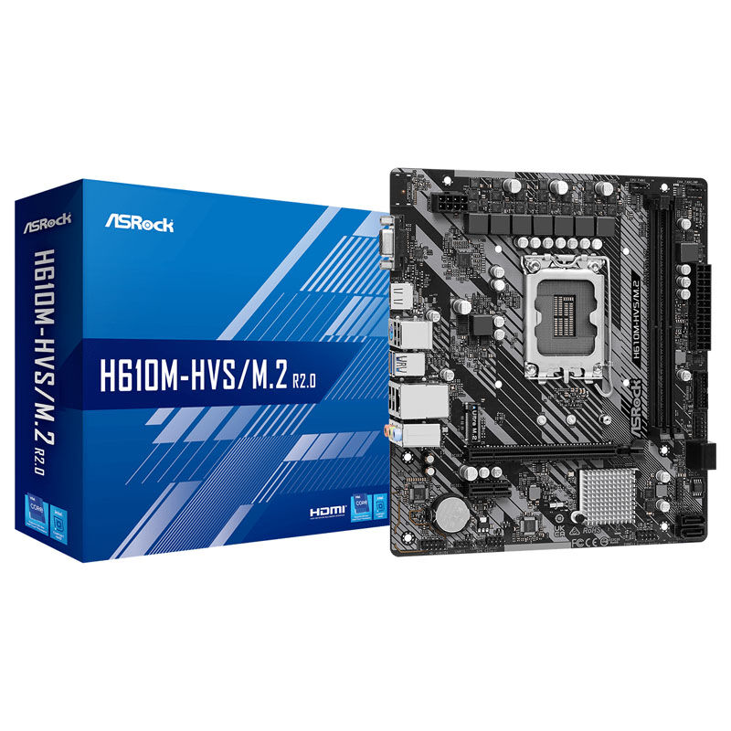 ASRock H610M-HVS/M.2 R2.0, Intel H610 motherboard - Socket 1700, DDR4 : image 1