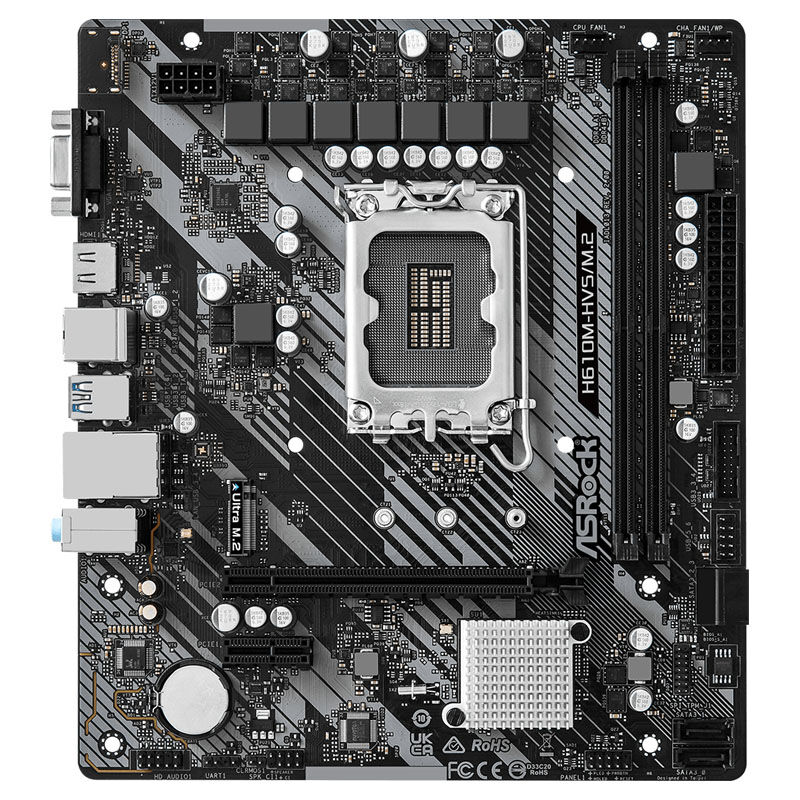 ASRock H610M-HVS/M.2 R2.0, Intel H610 motherboard - Socket 1700, DDR4 : image 3