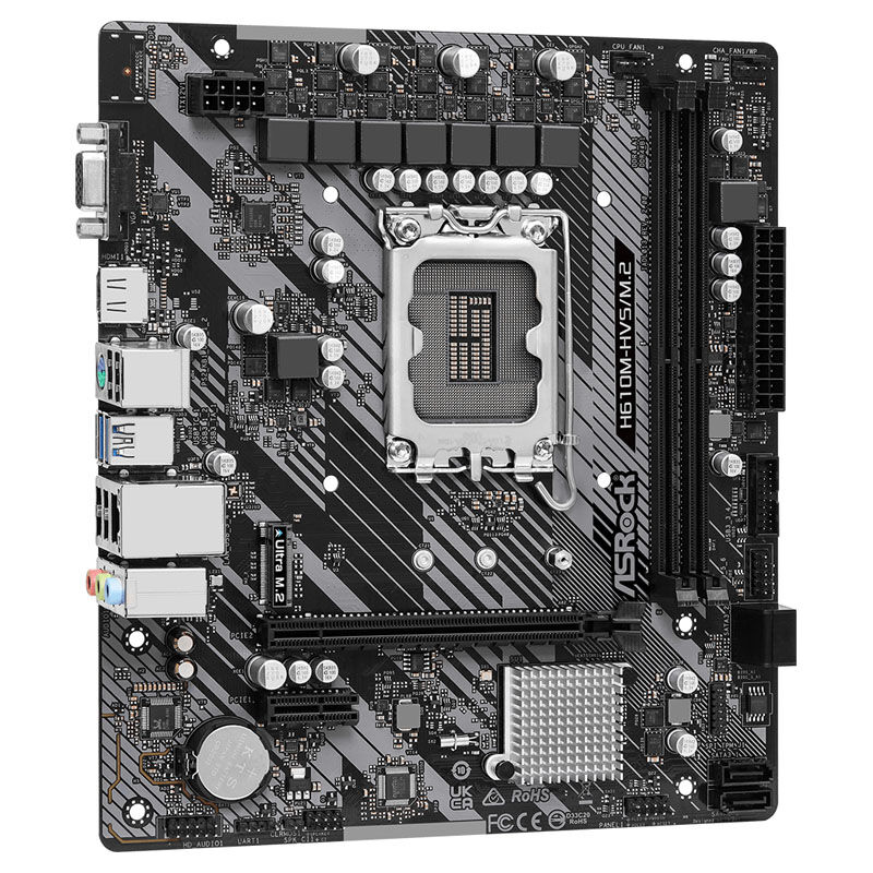 ASRock H610M-HVS/M.2 R2.0, Intel H610 motherboard - Socket 1700, DDR4 : image 2