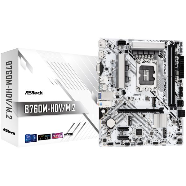 ASRock B760M-HDV/M.2, Intel B760 motherboard – Socket 1700, DDR5