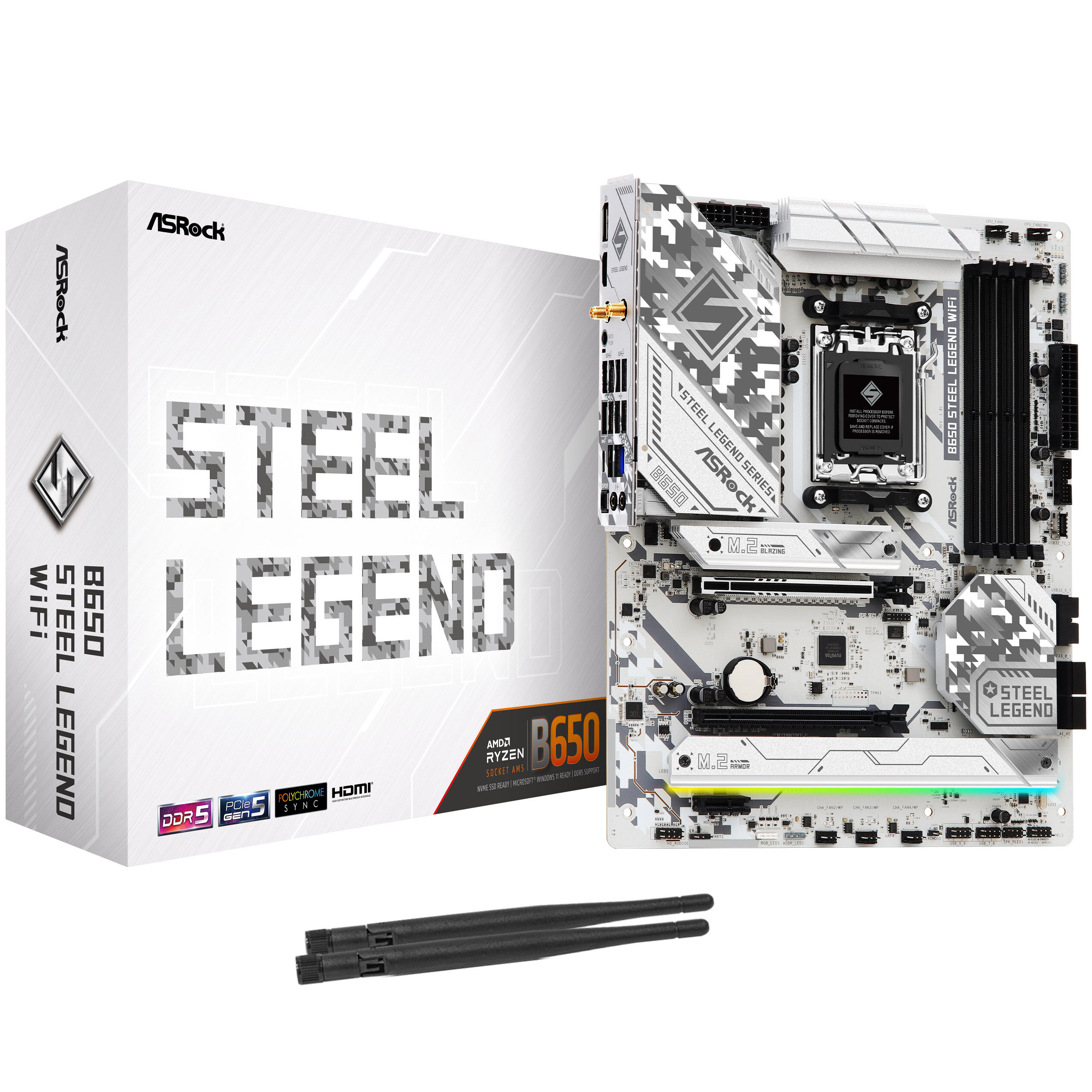 ASRock B650 Steel Legend WiFi, AMD B650 motherboard - Socket AM5, DDR5 : image 1