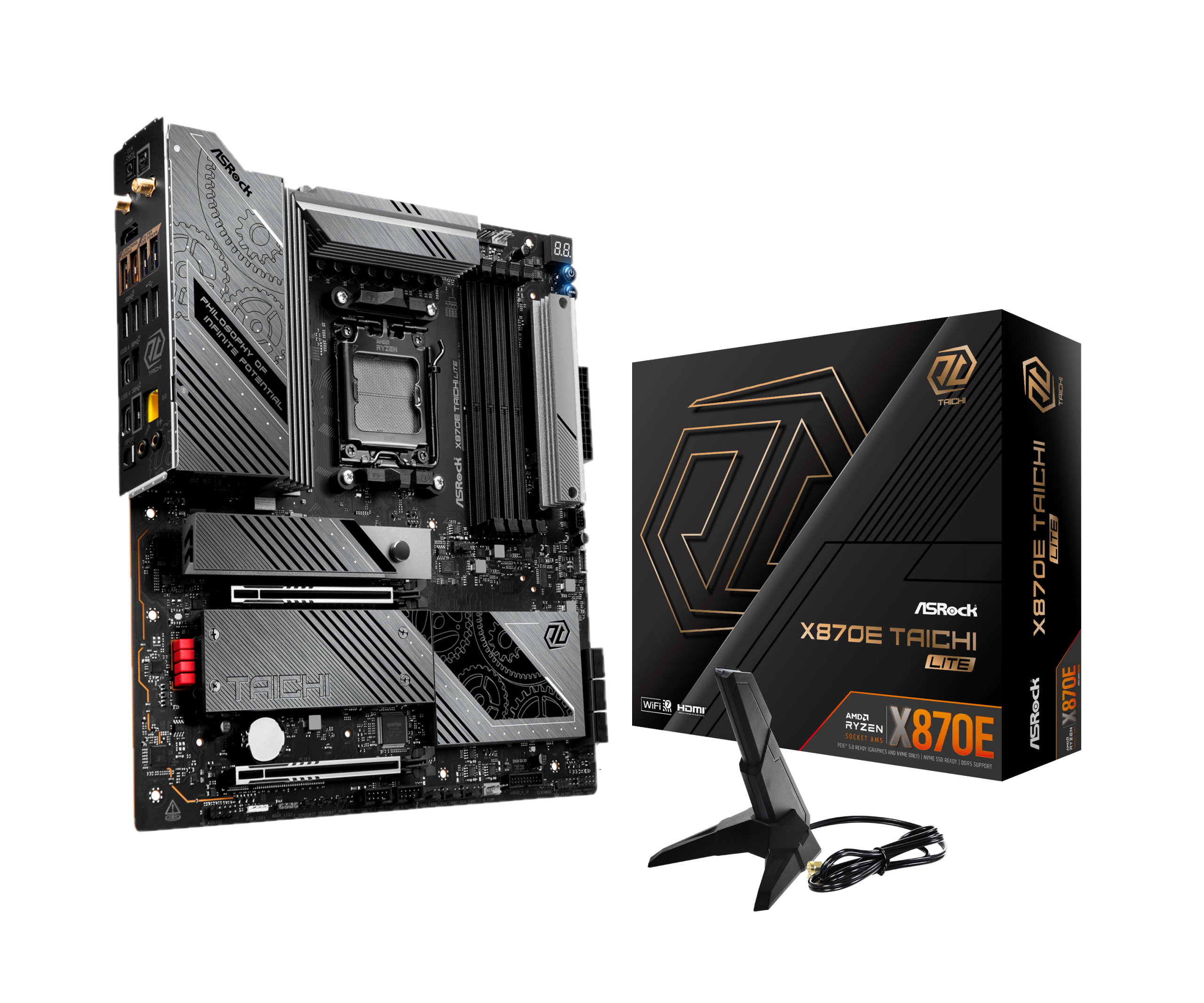 ASRock X870E Taichi Lite motherboard, socket AM5, AMD X870E, EATX, DDR5 : image 1