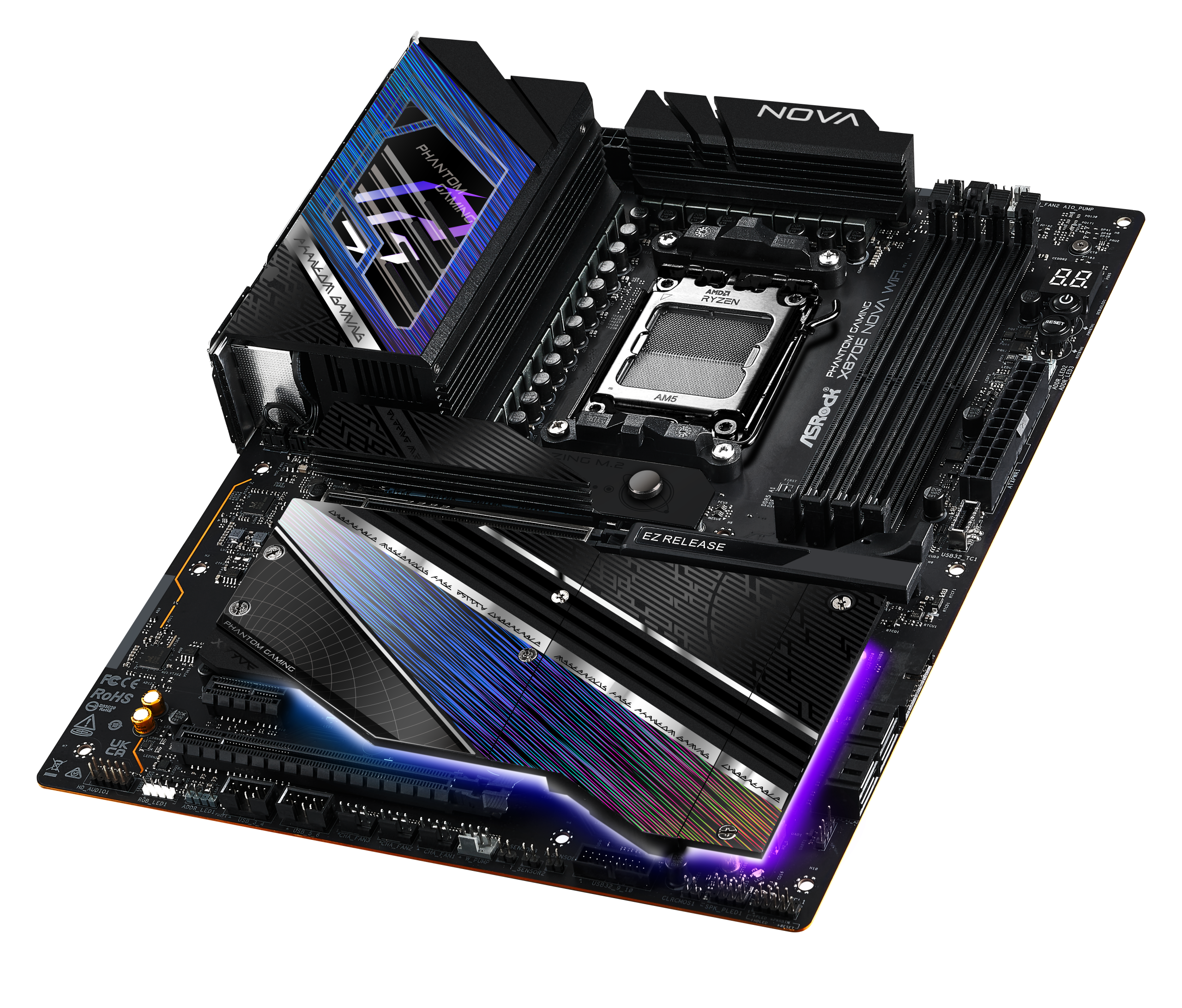 ASRock X870E Nova WiFi motherboard, socket AM5, AMD X870E, ATX, DDR5