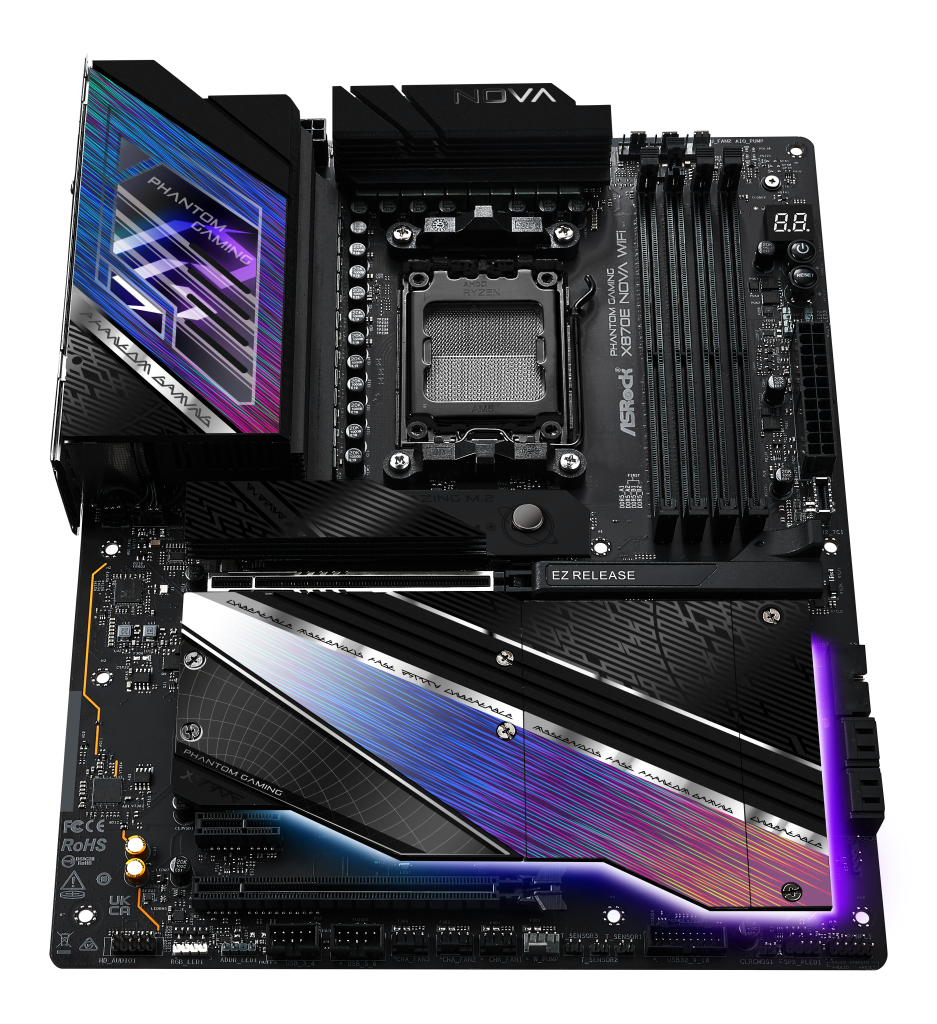 ASRock X870E Nova WiFi motherboard, socket AM5, AMD X870E, ATX, DDR5