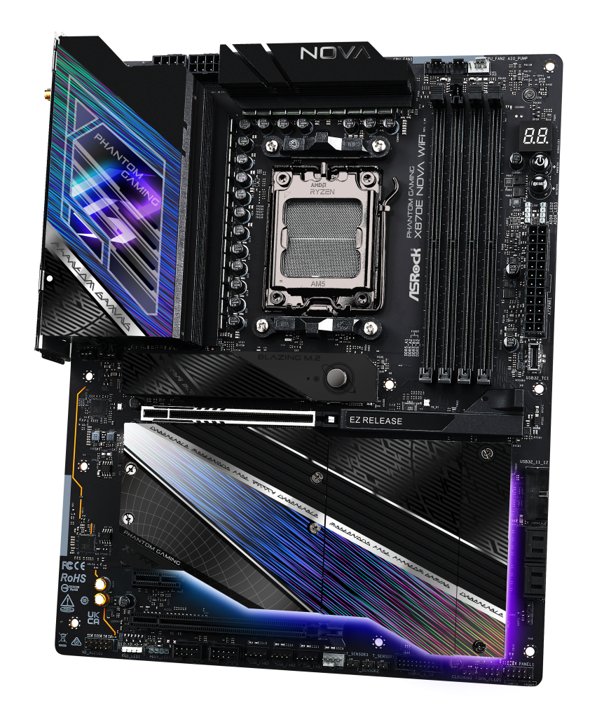 ASRock X870E Nova WiFi motherboard, socket AM5, AMD X870E, ATX, DDR5