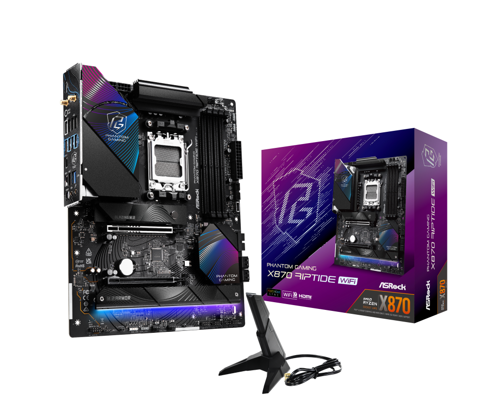 ASRock X870 Riptide WiFi motherboard, socket AM5, AMD X870, ATX, DDR5