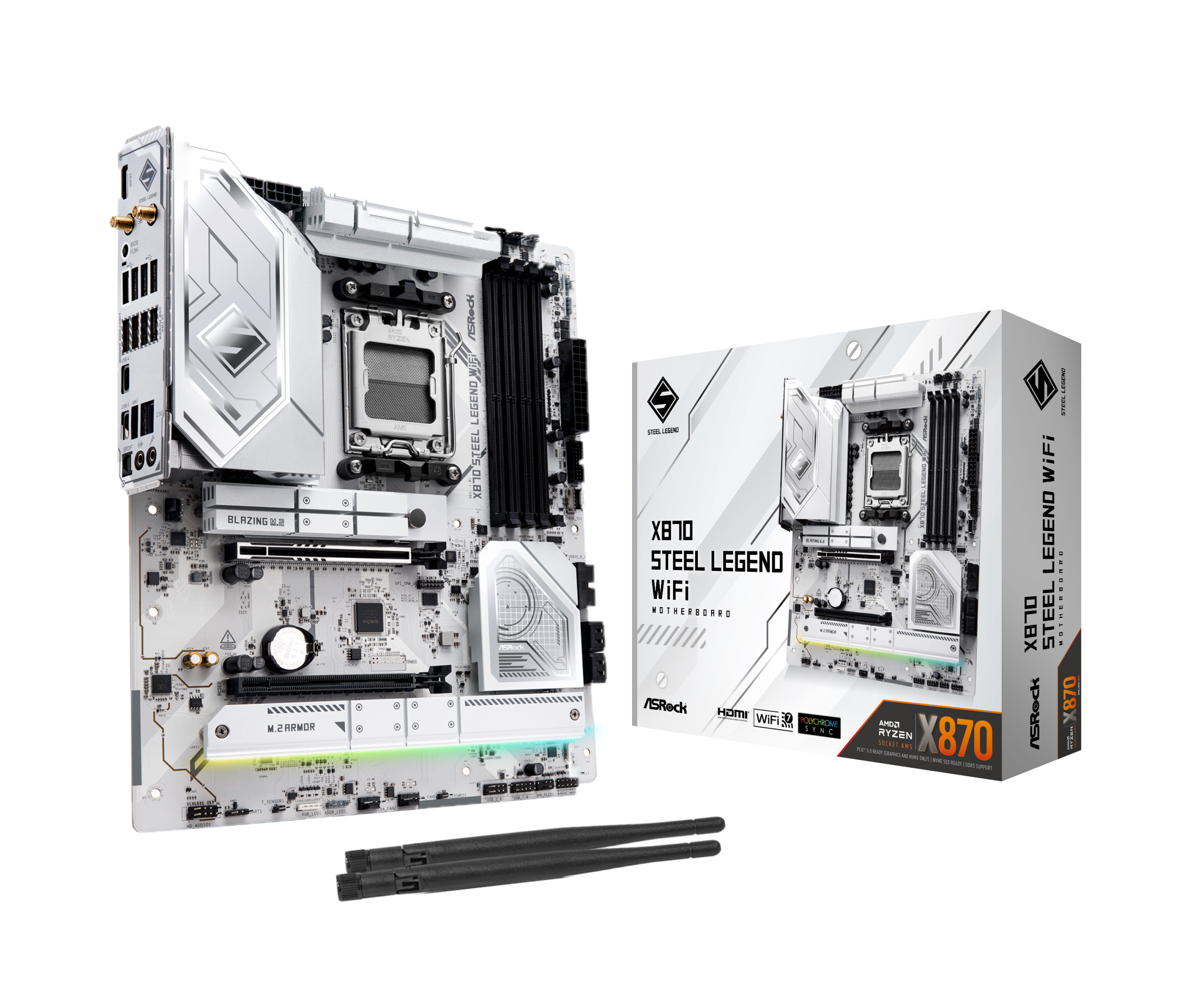 ASRock X870 Steel Legend WiFi motherboard, socket AM5, AMD X870, ATX, DDR5