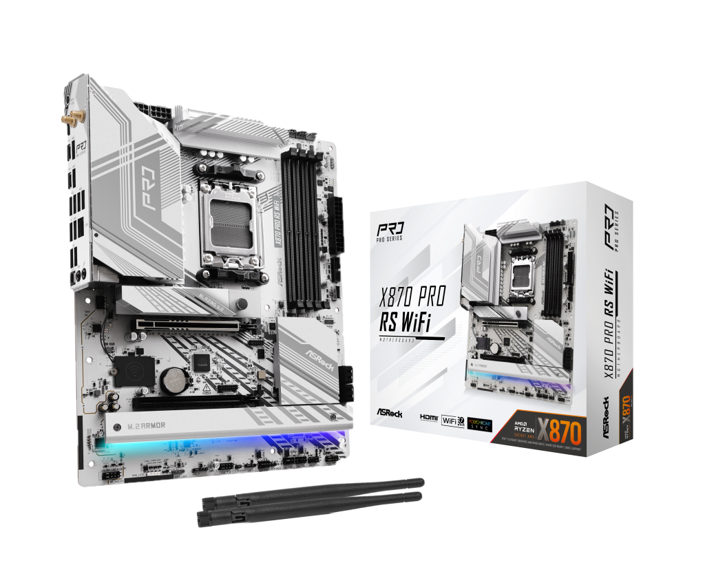 ASRock X870 Pro RS WiFi motherboard, socket AM5, AMD X870, ATX, DDR5